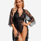2 Piece Set Lace Robe with Teddy