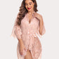 2 Piece Set Lace Robe with Teddy