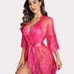 2 Piece Set Lace Robe with Teddy