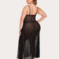 Plus Size Floral Side Slits Nightdress