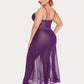 Plus Size Floral Side Slits Nightdress