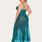 Plus Size Floral Side Slits Nightdress