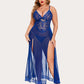 Plus Size Floral Side Slits Nightdress