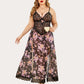Plus Size Floral Side Slits Nightdress