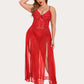 Plus Size Floral Side Slits Nightdress