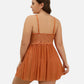 Plus Size V Neck Mesh Side Slit Babydolls