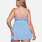Plus Size V Neck Mesh Side Slit Babydolls