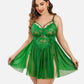 Plus Size V Neck Mesh Side Slit Babydolls