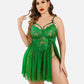 Plus Size V Neck Mesh Side Slit Babydolls