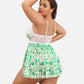 Plus Size Heart Lace Side Slit Nightdress