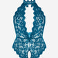 Plus Size Lace Halter Teddy