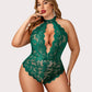 Plus Size Lace Halter Teddy