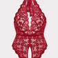 Plus Size Lace Halter Teddy