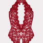 Plus Size Lace Halter Teddy