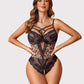 Floral Lace Crotchless Bodysuit