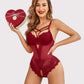 Floral Lace Crotchless Bodysuit