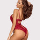 Floral Lace Crotchless Bodysuit