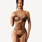Faux Leather Corset With Garter Belt