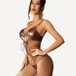 Faux Leather Corset With Garter Belt