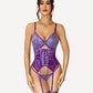 Faux Leather Corset With Garter Belt
