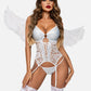 Faux Leather Corset With Garter Belt