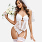 Faux Leather Corset With Garter Belt
