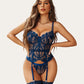 Floral Lace Underwire Bra and Panty Set