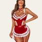 French Maid Outfit Lace Teddy
