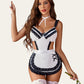 French Maid Outfit Lace Teddy