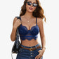 Lace Bustier Corset V Neck Cami Top