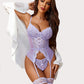 Floral Lace Corsets and Panty Set