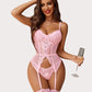 Floral Lace Corsets and Panty Set