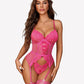 Floral Lace Corsets and Panty Set