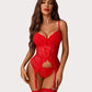 Floral Lace Corsets and Panty Set
