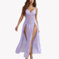 Lace Mesh Side Split Nightgowns