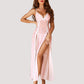 Lace Mesh Side Split Nightgowns