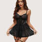 Lace Mesh Boudoir Nighty Sets