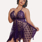 Plus Size Lace Front Slit Nightdress