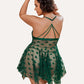Plus Size Lace Front Slit Nightdress