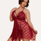 Plus Size Lace Front Slit Nightdress