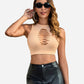 Fishnet Top Cut Out Crop Tank Top