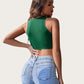 Fishnet Top Cut Out Crop Tank Top