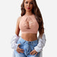 Fishnet Top Cut Out Crop Tank Top