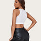 Fishnet Top Cut Out Crop Tank Top