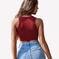 Fishnet Top Cut Out Crop Tank Top