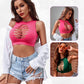 Fishnet Top Cut Out Crop Tank Top