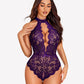 Halter Lace Bodysuit V Neck Teddy