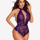 Halter Lace Bodysuit V Neck Teddy