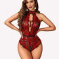 Halter Lace Bodysuit V Neck Teddy