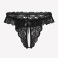Lace Low Waist Thongs with Pearls Ball